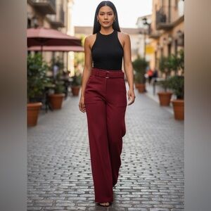 Marciano Burgundy Wide Leg Pants